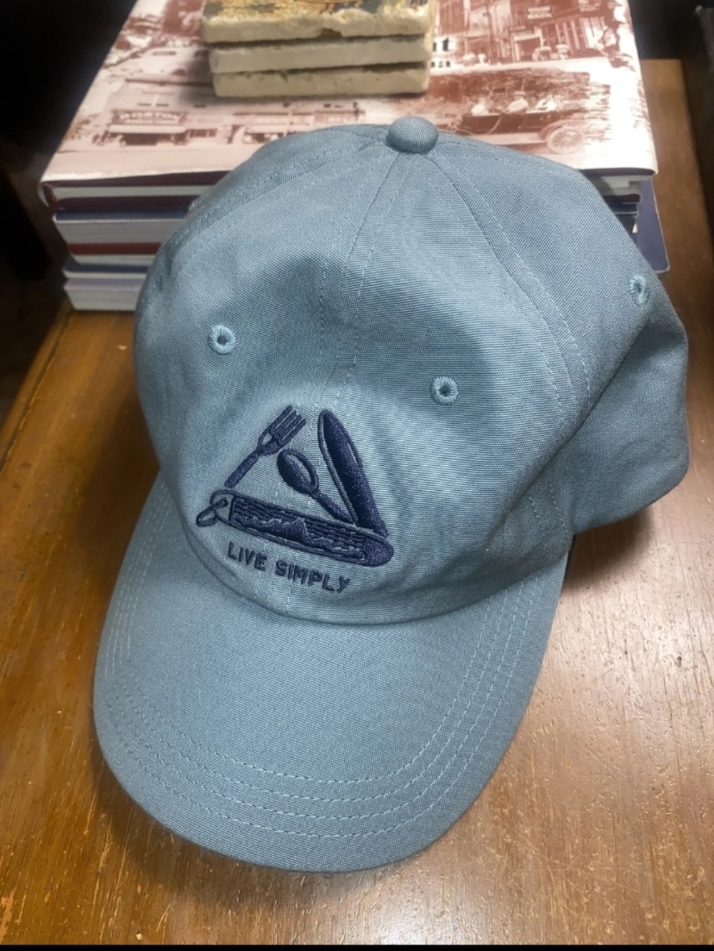 Patagonia Live Simply Strap Back Hat Cap-Green/Blue-Camp Knife Multi Tool